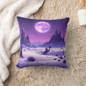 Coussin Lunar Wyrm Fleece Blanket – Purple Dragon Under th (Couverture)