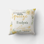 Coussin Lundi phare Élégant Citron Floral Salle de Mariage (Verso)