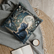 Lune Art Nouveau Kitten Sous Ciel Céleste