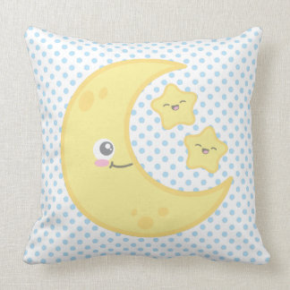 Coussin Lune de Kawaii et carreau d'étoiles