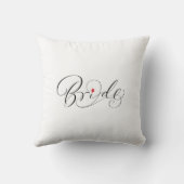 Coussin Lune de miel Mariage à la naissance blanche (Verso)