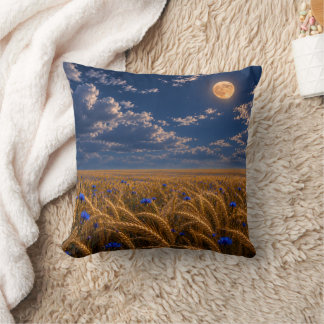 Coussin Lune de récolte dorée