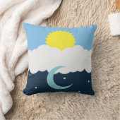 Coussin Lune de Sun et illustration mignonnes de bébé (Couverture)