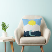 Coussin Lune de Sun et illustration mignonnes de bébé (Chaise)
