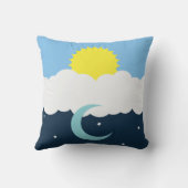 Coussin Lune de Sun et illustration mignonnes de bébé (Verso)