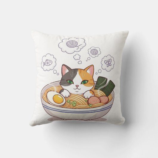 Coussin Lune endormie avec ours en peluche – Dessin animé (Verso)