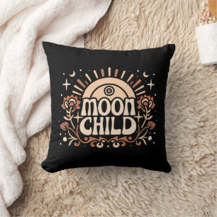 Coussin Lune enfant sorcière sombre académique esthétique
