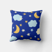 Coussin Lune et étoiles Jeter l'oreiller (Verso)