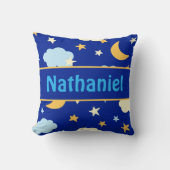 Coussin Lune et étoiles Jeter l'oreiller (Recto)