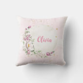Coussin Lune Florale Rose (Verso)