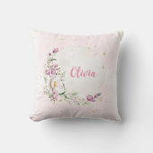 Coussin Lune Florale Rose (Recto)
