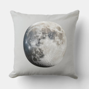 Coussin 🌕 Lune Réaliste : Le Mystère Lunaire en Haute Rés