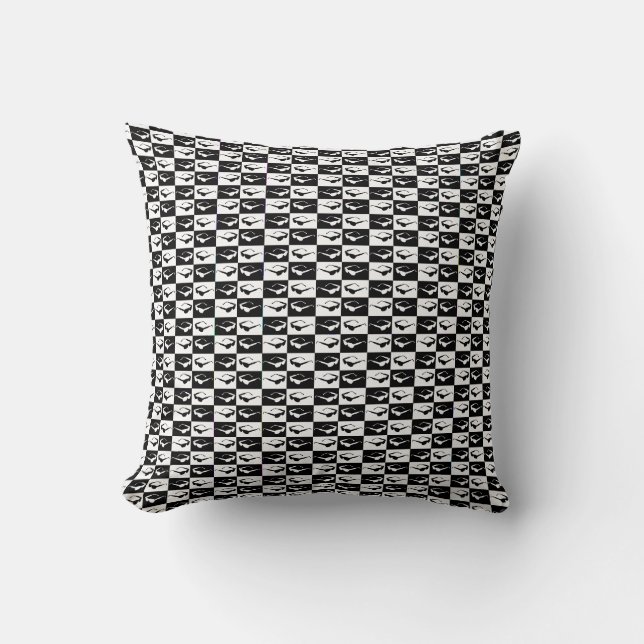 Coussin Lunettes de soleil Awesome Eighties Mod Checkers (Recto)
