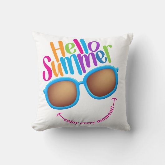 Coussin Lunettes de soleil colorées pour l'été (Recto)