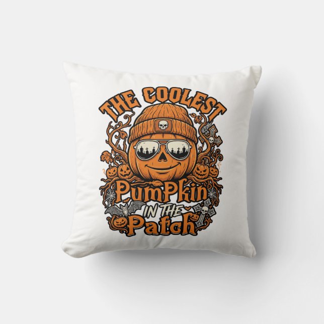 Coussin Lunettes de soleil Coolest Pumpkin Patch Halloween (Recto)