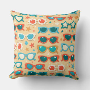 COUSSIN LUNETTES DE SOLEIL ORANGE JAUNE VERT TEAL & BALLON