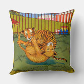 Coussin lutte contre le tigre et le léopard (Verso)