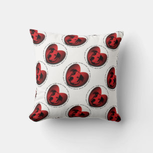 Coussin Luv-A-Bull American Bulldog Pit Bull Heart