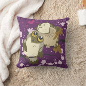 Coussin Luv Birds~ hibou lance l'oreiller (Couverture)