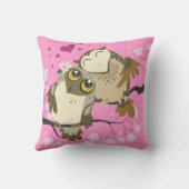 Coussin Luv Birds~ hibou lance l'oreiller (Verso)