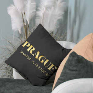 Coussin Lux Gold Prague Latitude & Longitude
