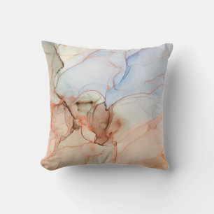 Coussin Luxe Abstrait : Art de l'encre d'alcool