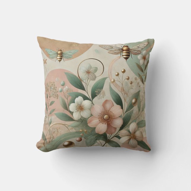 Coussin Luxe élégant floral (Recto)