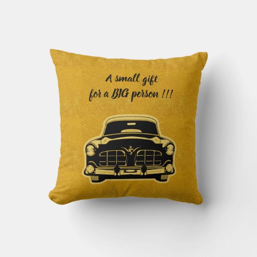 Coussin Luxe Elegant Moderne Voiture Noir Or (Recto)
