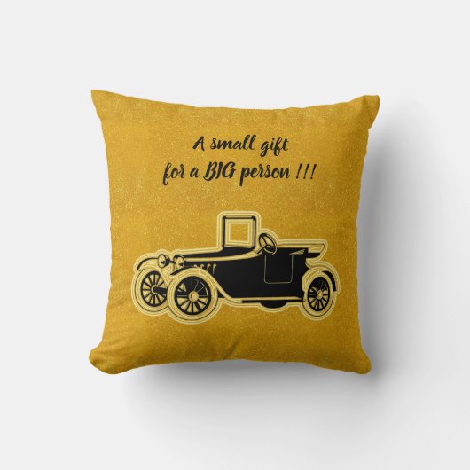 Coussin Luxe Elegant Moderne Voiture Noir Or (Recto)