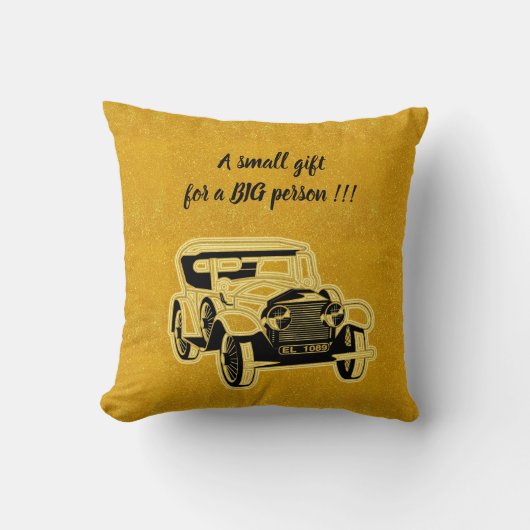 Coussin Luxe Elegant Moderne Voiture Noir Or (Recto)