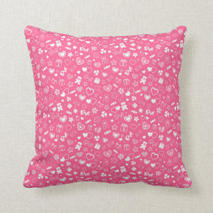 Coussin Luxe Moderne Élégant Amour Rose Coeur