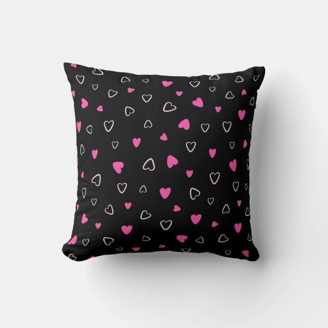 Coussin Luxe Moderne Élégant Coeur d'Amour (Recto)