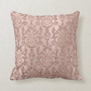 Coussin Luxe nacré de parties scintillantes d'or de rose