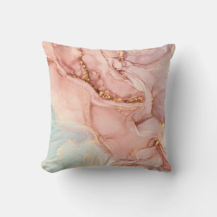Coussin Luxe naturel peinture abstraite d'art fluide en al