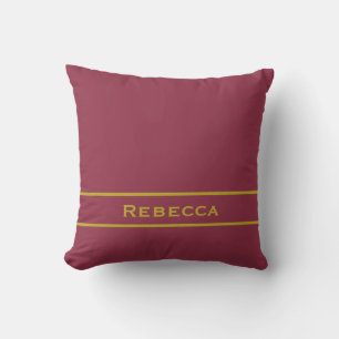 Coussin Luxueux Monogramme rouge uni rouge rouge