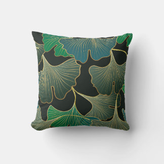 Coussin Luxueux or Ginkgo, art vintage.