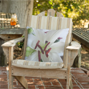 Coussin Lys blanc, fleur.