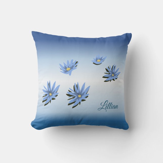 Coussin Lys bleus (Recto)