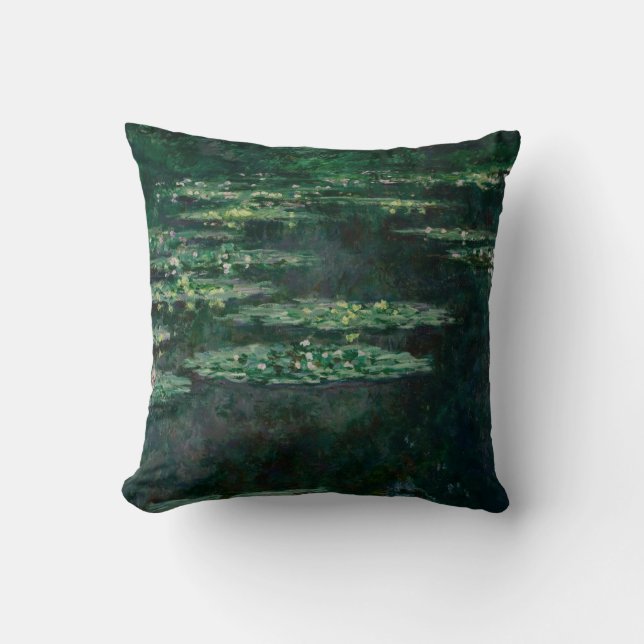 Coussin Lys d'eau (par Claude Monet) (Recto)