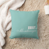 Coussin M. carreau bleu nommé fait sur commande des (Couverture)