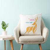 Coussin M. Cerf Graphique – Style Bois Campagnard (Chaise)