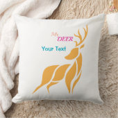 Coussin M. Cerf Graphique – Style Bois Campagnard (Couverture)