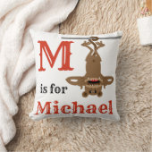 Coussin M est pour bébé garçon Michael  (Couverture)