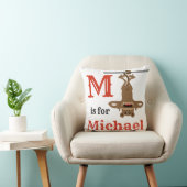 Coussin M est pour bébé garçon Michael  (Chaise)