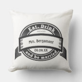 Coussin M. et Mme 2e anniversaire du Mariage est le coton (Recto)