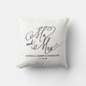 Coussin M. et Mme Classy Typography Script Wedding (Recto)