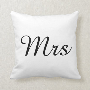 Coussin M. et Mme couple assorti moderne élégant de