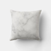 Coussin M. et Mme. | Élégant Marbre blanc Script moderne (Verso)