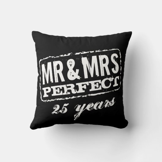 Coussin M. et Mme faits sur commande carreau (Verso)