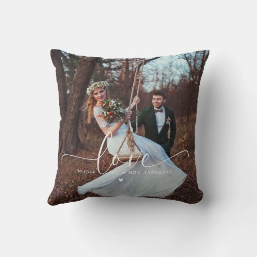 Coussin M. et Mme Love Photo Mariage (Verso)